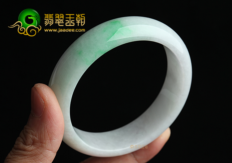 糯冰种淡紫罗兰飘翠手镯（58.4mm）