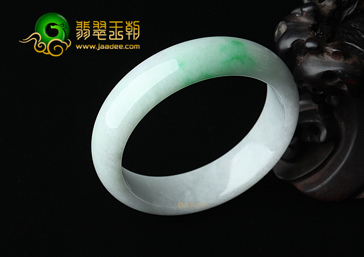 糯冰种淡紫罗兰飘翠手镯（58.4mm）