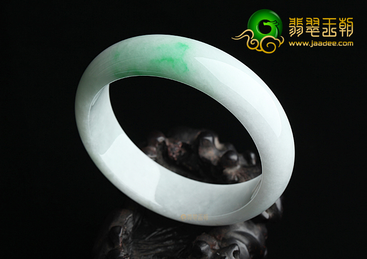 糯冰种淡紫罗兰飘翠手镯（58.4mm）