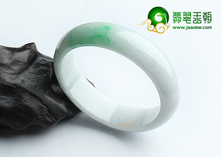 糯冰种淡紫罗兰飘翠手镯（58.4mm）