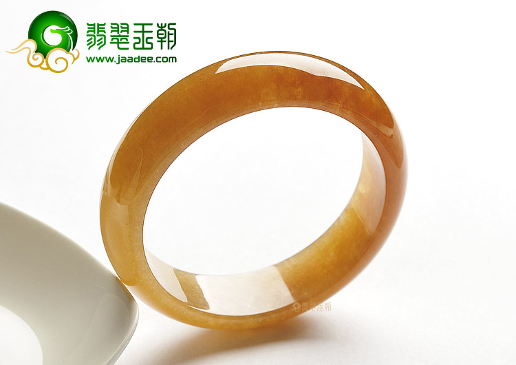 糯冰种褐黄翡手镯（59.2mm）