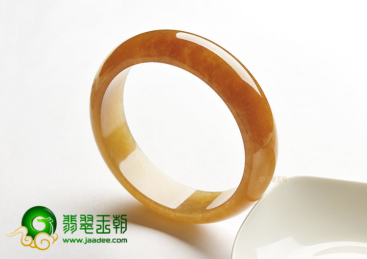 糯冰种褐黄翡手镯（59.2mm）