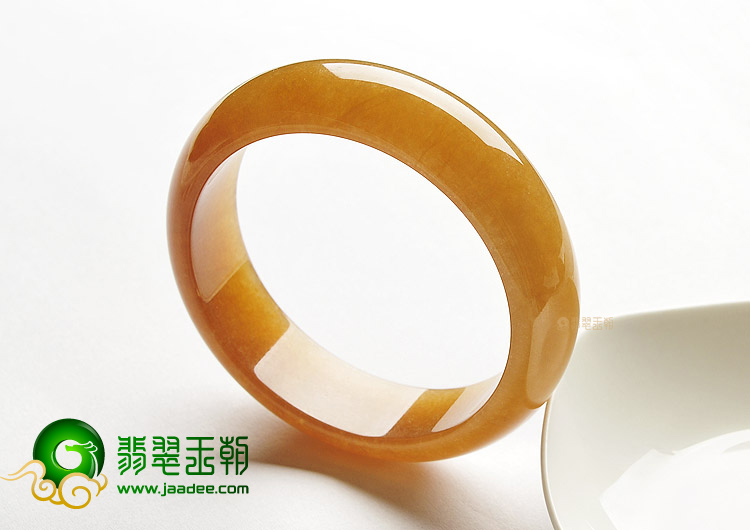 糯冰种褐黄翡手镯（59mm）