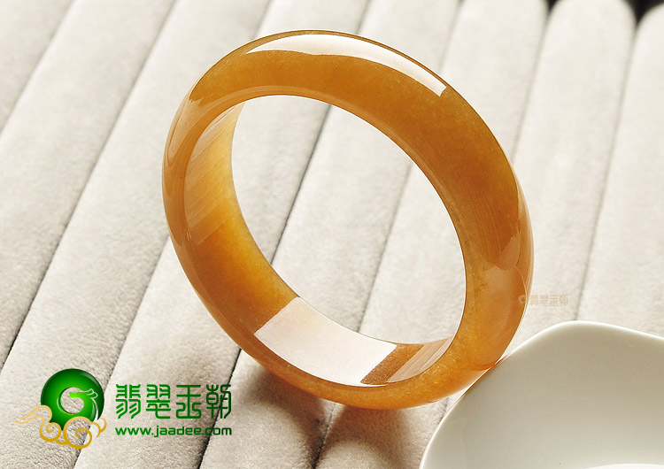 糯冰种褐黄翡手镯（59mm）