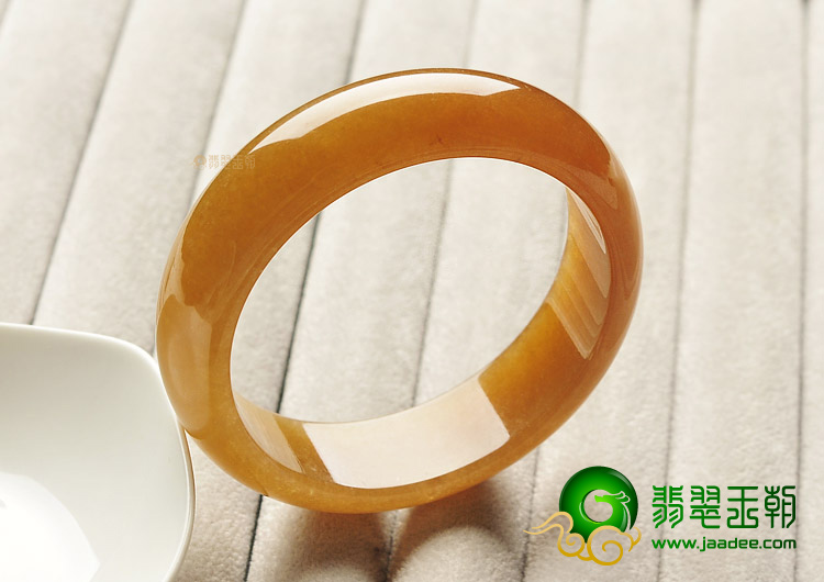 糯冰种褐黄翡手镯（59mm）