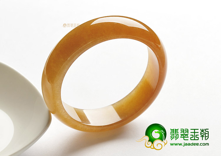 糯冰种褐黄翡手镯（59mm）