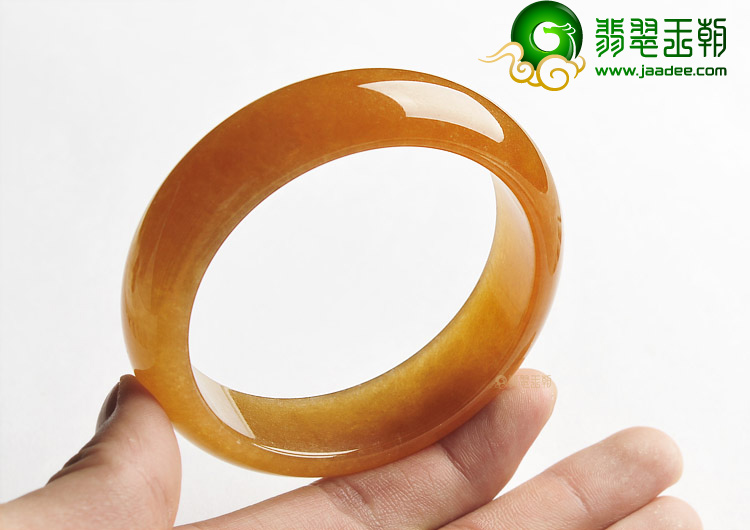 糯冰种褐黄翡手镯（59mm）