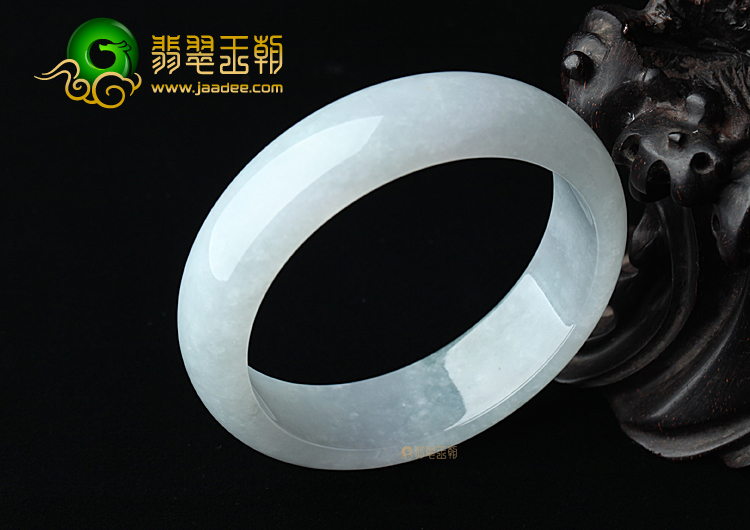 (超值推荐)糯冰种淡紫罗兰飘花手镯（59mm）