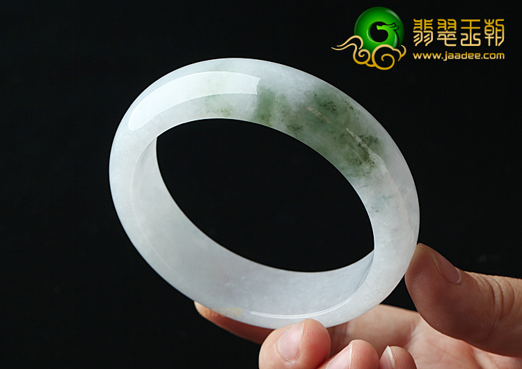 (超值推荐)糯冰种淡紫罗兰飘花手镯(59.1mm)