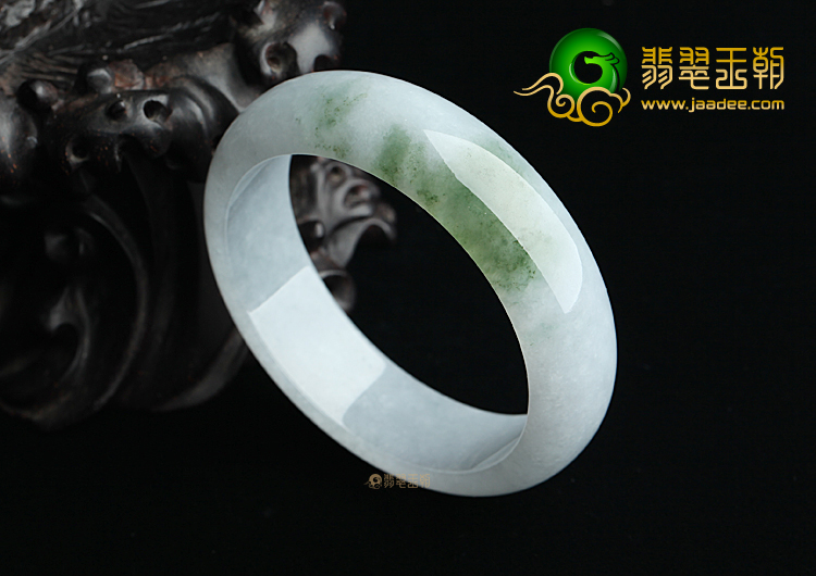 (超值推荐)糯冰种淡紫罗兰飘花手镯(59.1mm)