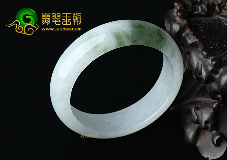 (超值推荐)糯冰种淡紫罗兰飘花手镯(59.1mm)