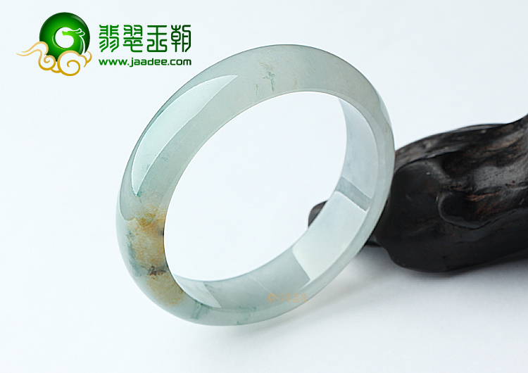 冰种晴水黄翡飘花手镯（56.8mm）