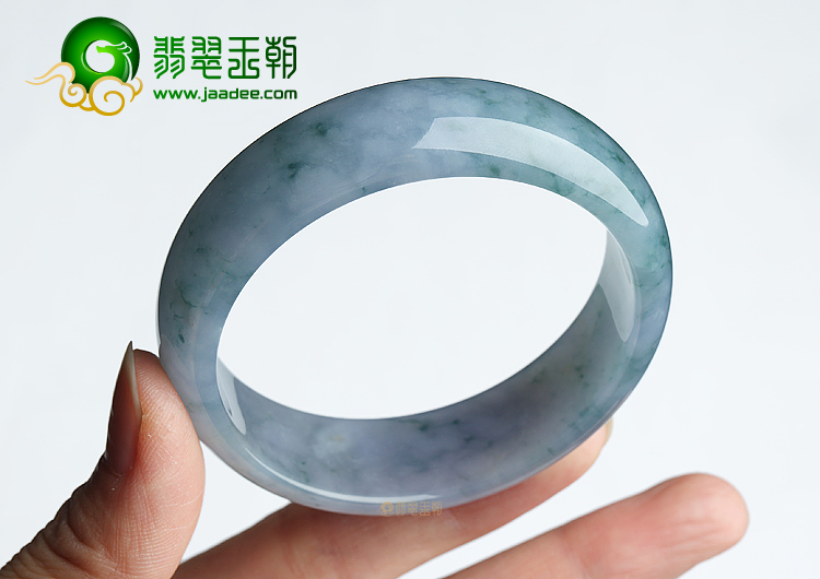 (超值推荐)糯冰种紫罗兰飘花手镯（58.6mm）