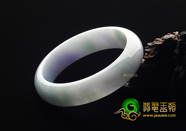 糯冰种淡春飘花手镯(57.6mm)
