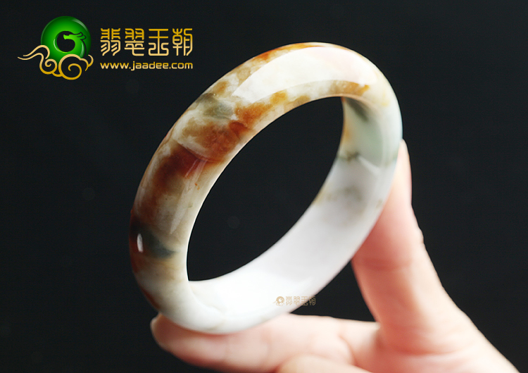 (超值推荐)糯冰种三彩豹纹手镯（58.5mm）