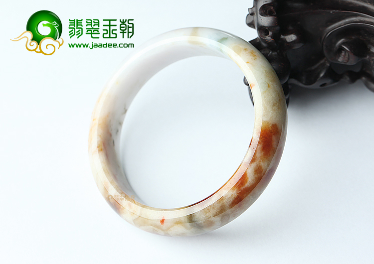 (超值推荐)糯冰种三彩豹纹手镯（58.5mm）