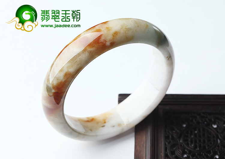 (超值推荐)糯冰种三彩豹纹手镯（58.5mm）