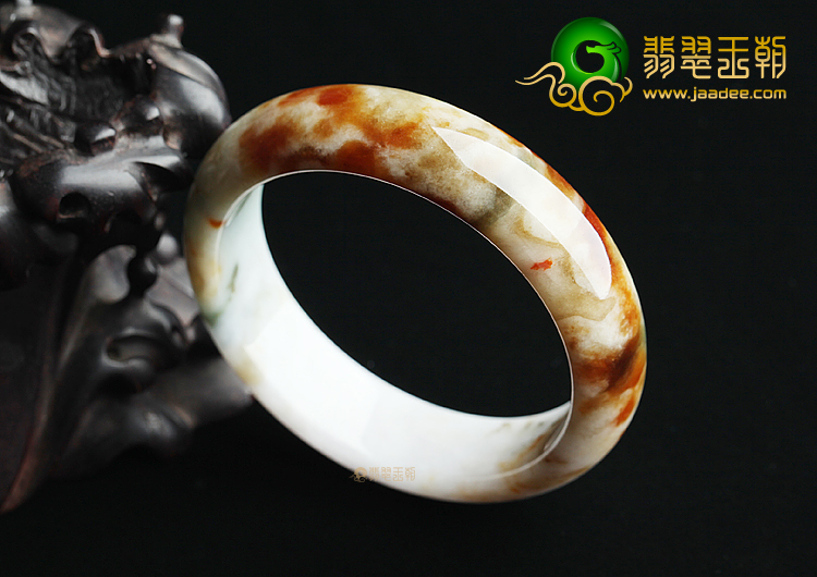 (超值推荐)糯冰种三彩豹纹手镯（58.5mm）