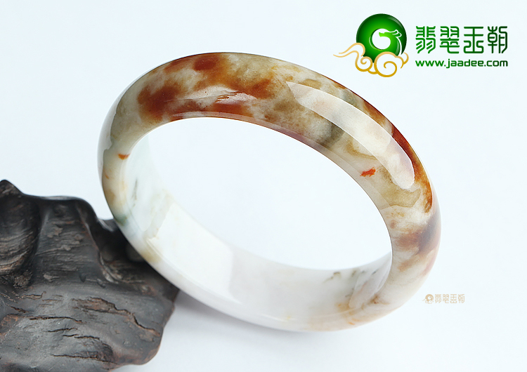 (超值推荐)糯冰种三彩豹纹手镯（58.5mm）