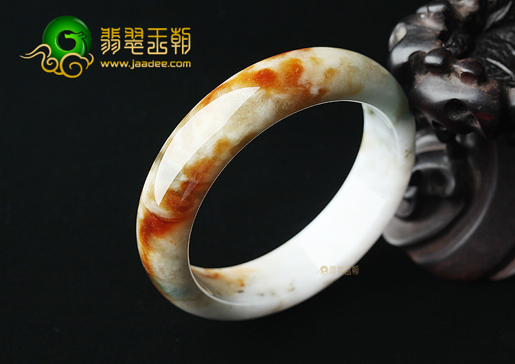 (超值推荐)糯冰种三彩豹纹手镯（58.5mm）