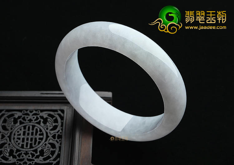 糯冰种晴水淡紫罗兰手镯（57.4mm）