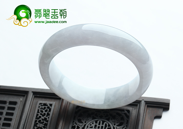 糯冰种晴水淡紫罗兰手镯（57.4mm）