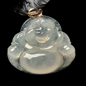 (超值推荐)冰种白色玉佛挂件