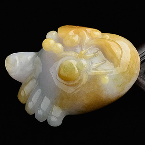 (超值推荐)糯冰种黄翡知足常乐挂件