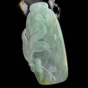 (超值推荐)冰种黄加绿君子兰挂件