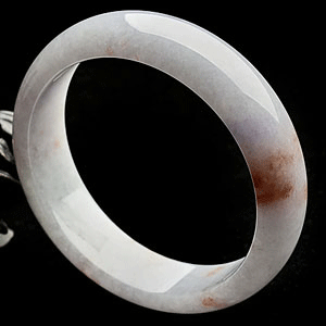 糯冰种紫罗兰飘花手镯(60.2mm)