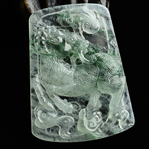 (超值推荐)冰种飘花样样如意挂件