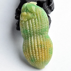 (超值推荐)糯冰种黄加绿生意兴隆挂件