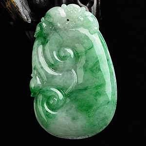 (超值推荐)糯冰种飘翠如意挂件