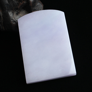 糯冰种紫罗兰平安无事牌挂件