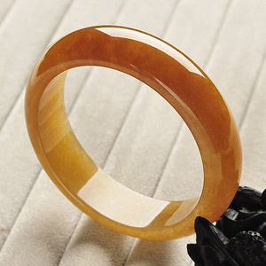 糯冰种褐黄翡手镯（59.2mm）