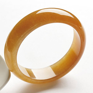 糯冰种褐黄翡手镯（59mm）