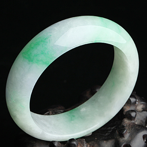 糯冰种春带彩手镯（60.1mm）