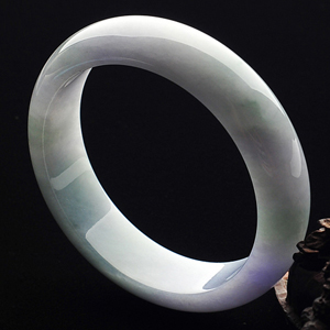 糯冰种淡春飘花手镯(57.6mm)
