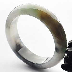 冰种水墨飘花手镯(58mm)
