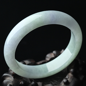 (超值推荐)糯冰种晴水淡紫罗兰手镯（56.5mm）