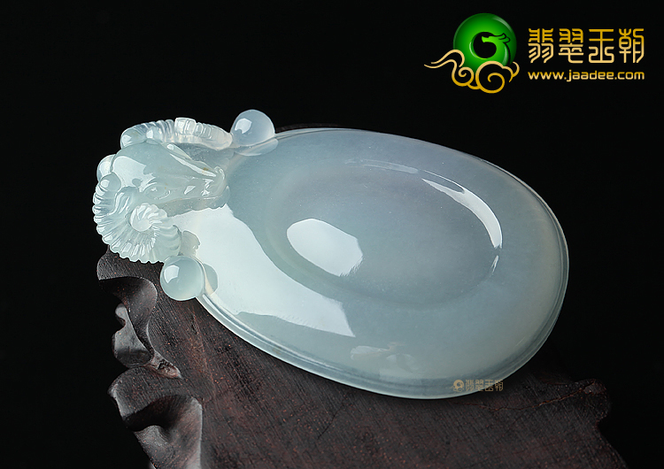 冰种晴水淡紫罗兰洋洋得意挂件