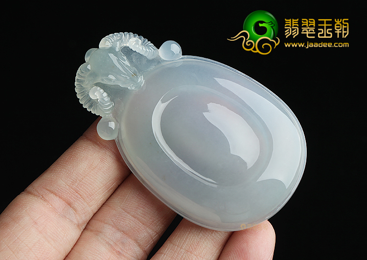 冰种晴水淡紫罗兰洋洋得意挂件