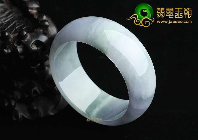 糯冰种紫罗兰飘花手镯（59.4mm）