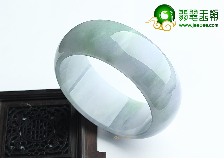 糯冰种紫罗兰飘花手镯（59.4mm）
