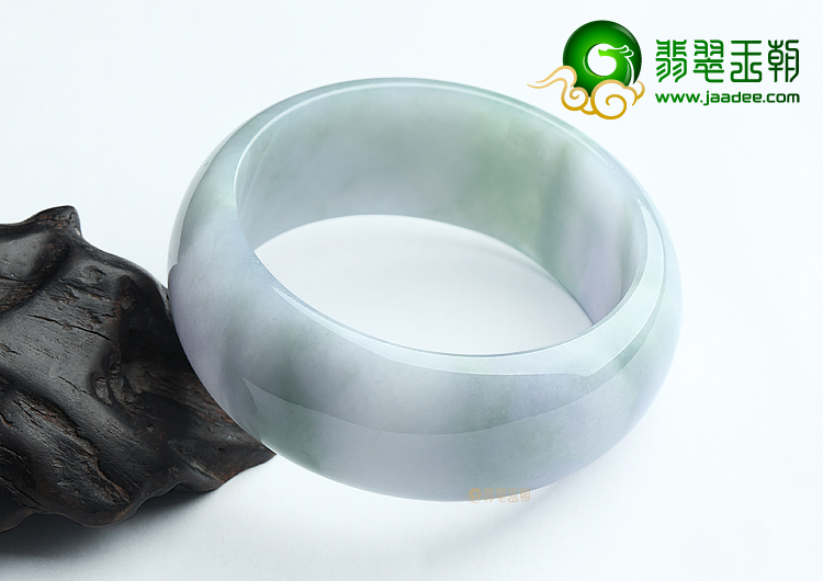 糯冰种紫罗兰飘花手镯（59.4mm）