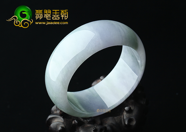 糯冰种紫罗兰飘花手镯（59.4mm）