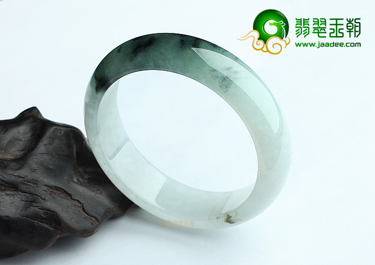 (超值推荐)糯冰种晴水飘墨蓝花手镯（56.6mm）