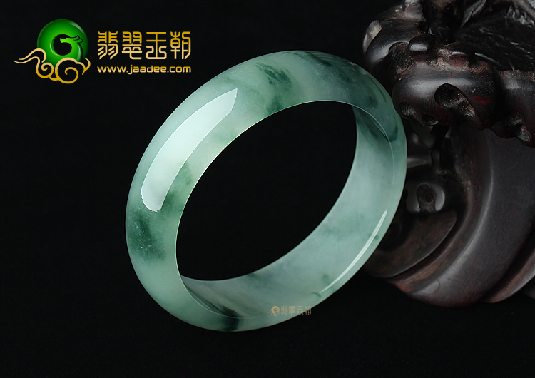 (超值推荐)冰种晴水飘花手镯（54.7mm）