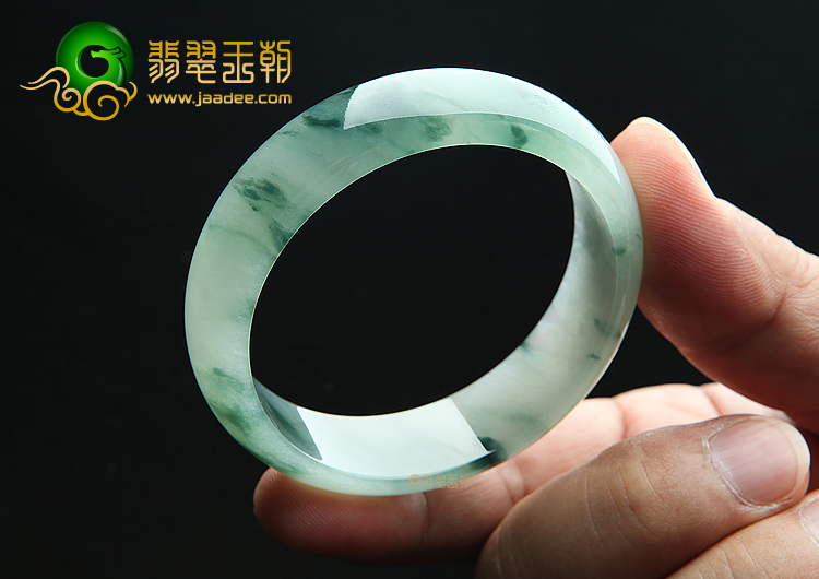 (超值推荐)冰种晴水飘花手镯（54.7mm）