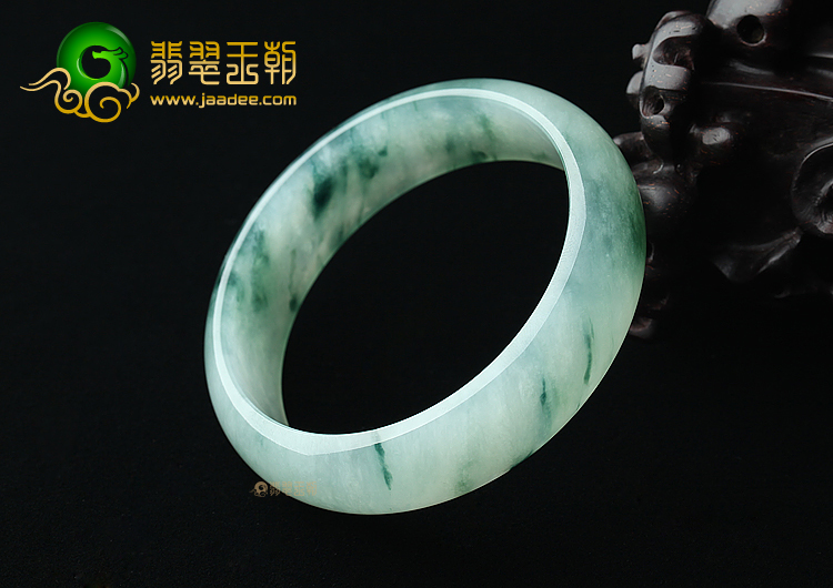 (超值推荐)冰种晴水飘花手镯（54.7mm）